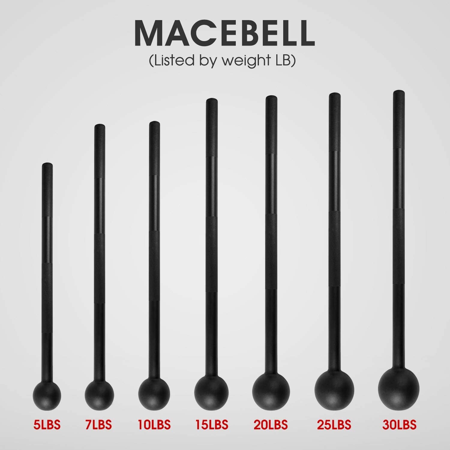 Ultimate Steel Mace Bell for Full Body Strength Training - Perfect for Muscle Building, Rehabilitation, and Stretching - Available in 5 to 30 Lbs for Men & Women
