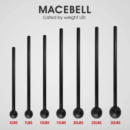 Ultimate Steel Mace Bell for Full Body Strength Training - Perfect for Muscle Building, Rehabilitation, and Stretching - Available in 5 to 30 Lbs for Men & Women