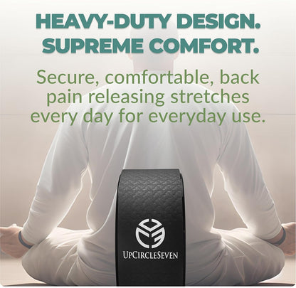 Back Roller and Yoga Wheel for Effective Relief of Back Pain and Stiffness - Therapeutic Stretching and Spinal Decompression to Enhance Mobility, Flexibility, and Alignment