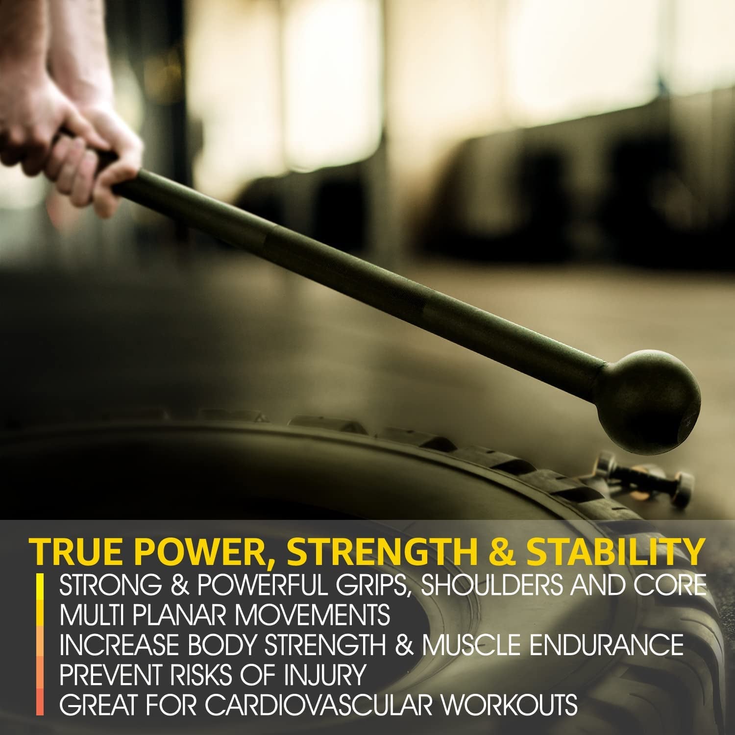 Ultimate Steel Mace Bell for Full Body Strength Training - Perfect for Muscle Building, Rehabilitation, and Stretching - Available in 5 to 30 Lbs for Men & Women