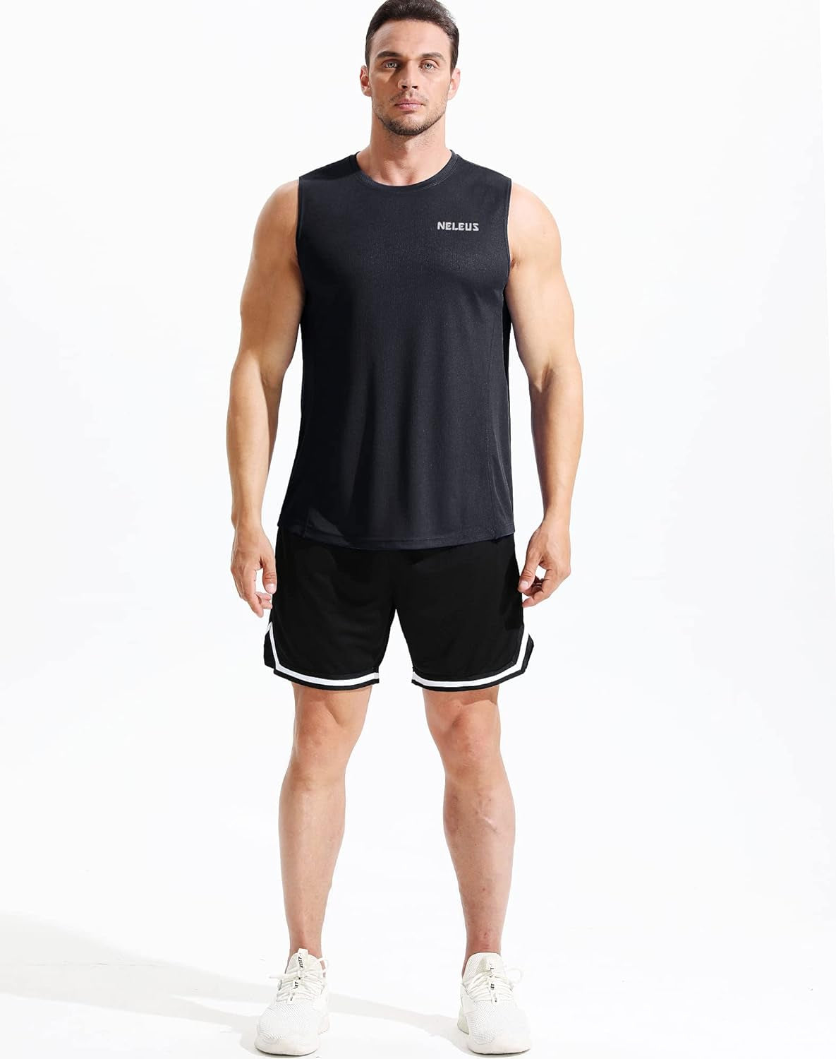 Men's Performance Dry Fit Muscle Tank for Running and Workouts