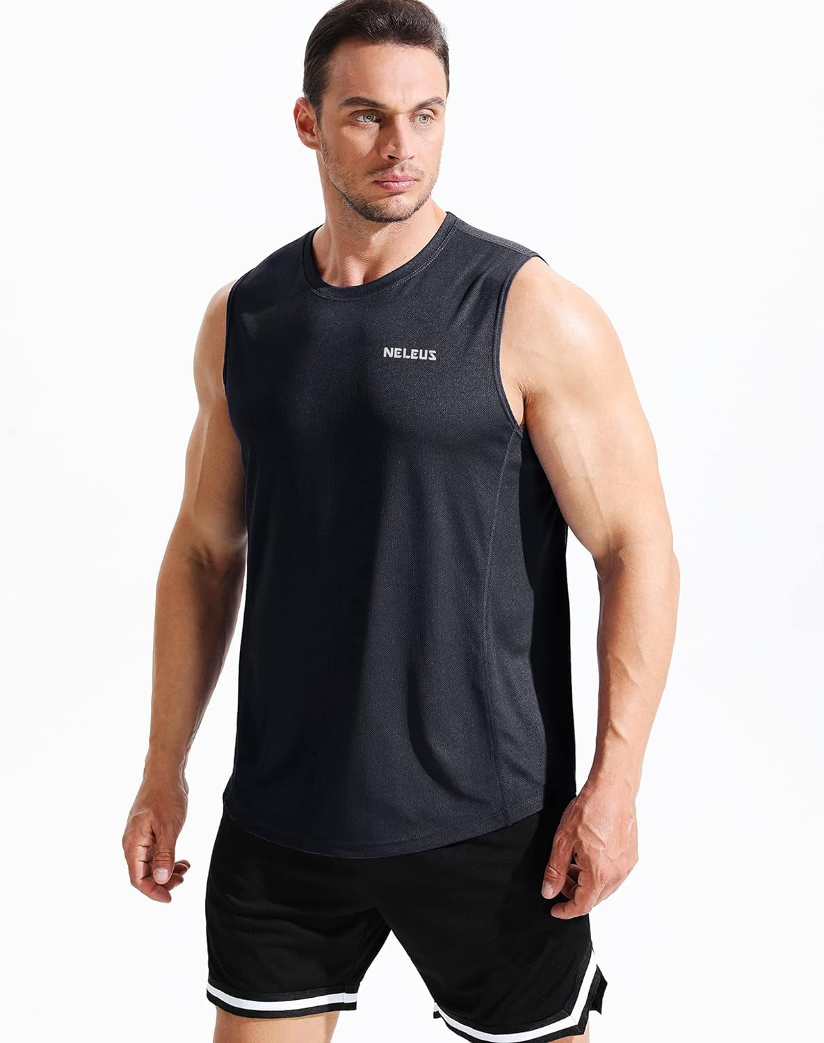 Men's Performance Dry Fit Muscle Tank for Running and Workouts