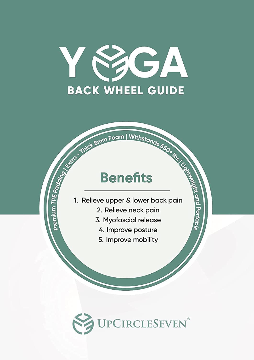 Back Roller and Yoga Wheel for Effective Relief of Back Pain and Stiffness - Therapeutic Stretching and Spinal Decompression to Enhance Mobility, Flexibility, and Alignment