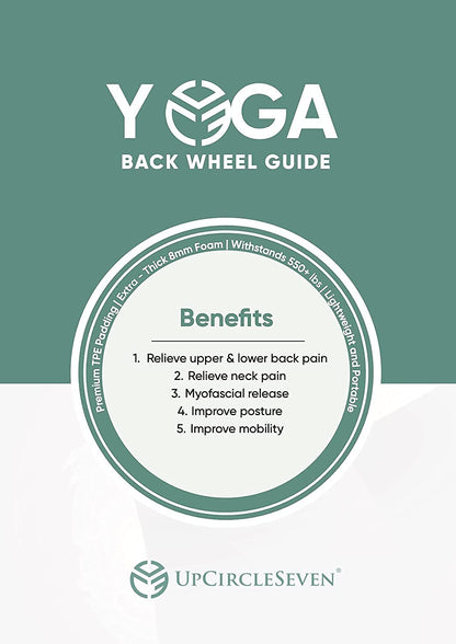 Back Roller and Yoga Wheel for Effective Relief of Back Pain and Stiffness - Therapeutic Stretching and Spinal Decompression to Enhance Mobility, Flexibility, and Alignment