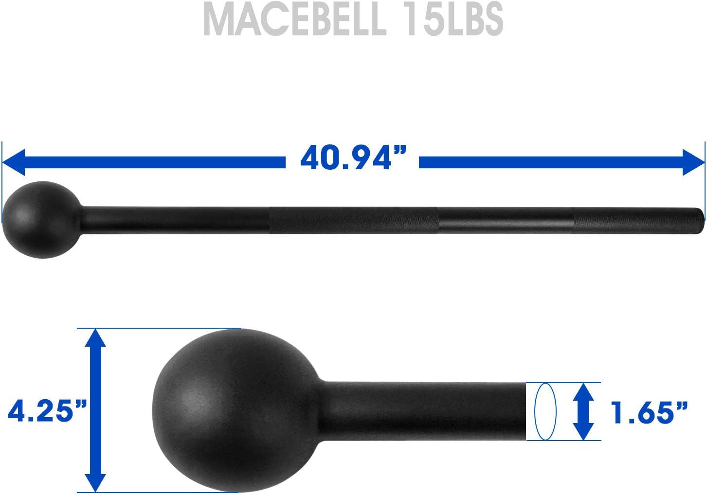 Ultimate Steel Mace Bell for Full Body Strength Training - Perfect for Muscle Building, Rehabilitation, and Stretching - Available in 5 to 30 Lbs for Men & Women
