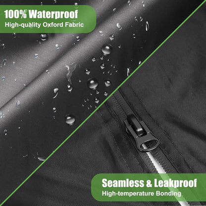 Waterproof Golf Cart Cover, Universal Fit for Yamaha, EZGO, Club Car & Honda, All-Weather 2/4/2+2 Passenger Protection with Three Zipper Doors