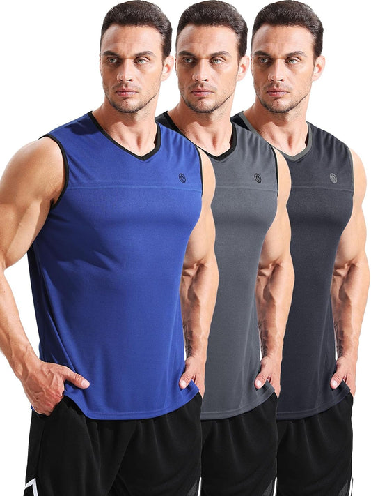 Men's Performance Dry Fit Muscle Tank for Running and Workouts