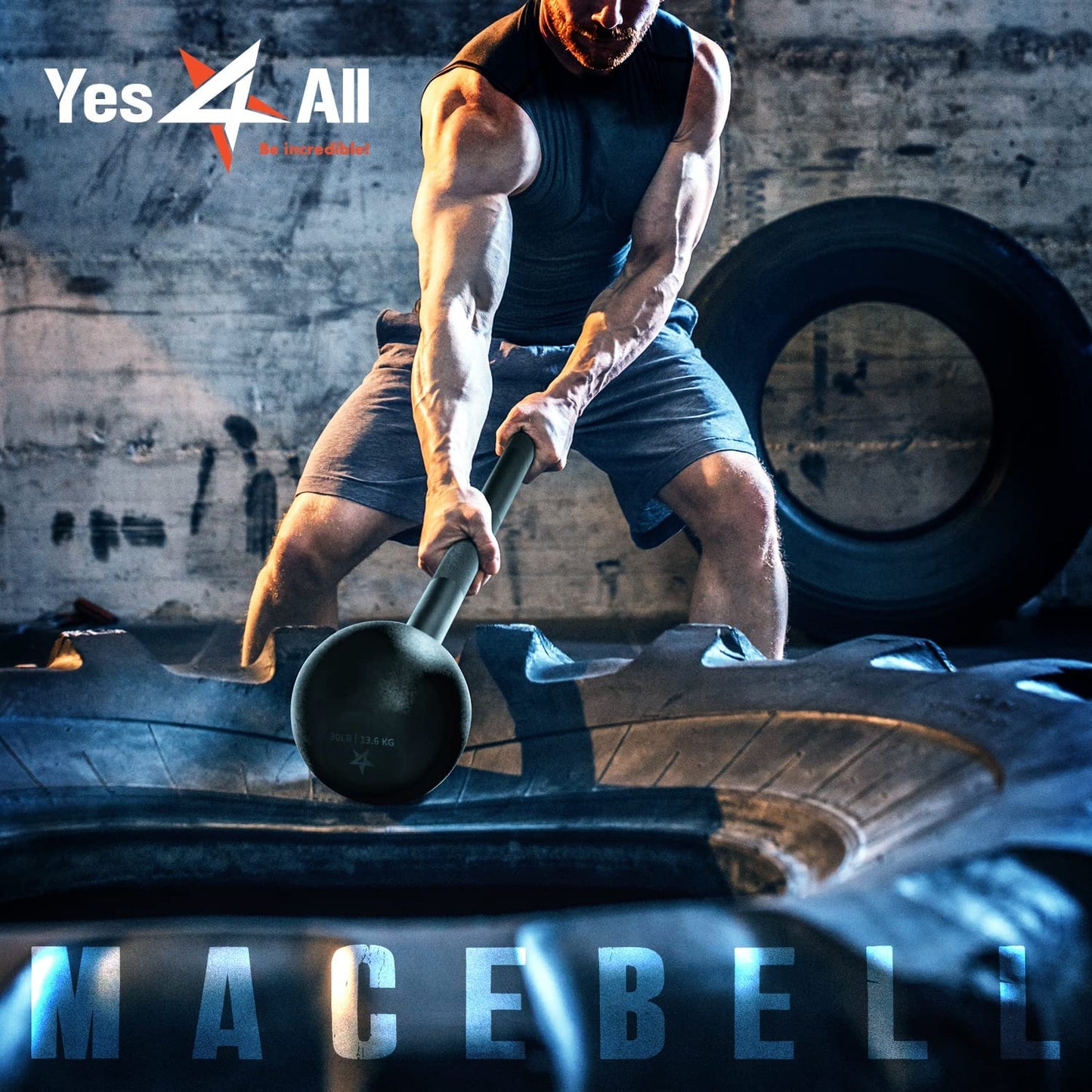 Ultimate Steel Mace Bell for Full Body Strength Training - Perfect for Muscle Building, Rehabilitation, and Stretching - Available in 5 to 30 Lbs for Men & Women