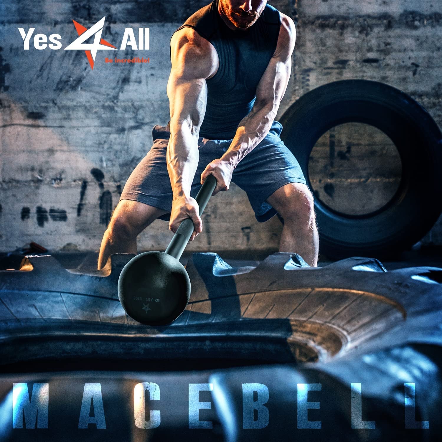 Ultimate Steel Mace Bell for Full Body Strength Training - Perfect for Muscle Building, Rehabilitation, and Stretching - Available in 5 to 30 Lbs for Men & Women