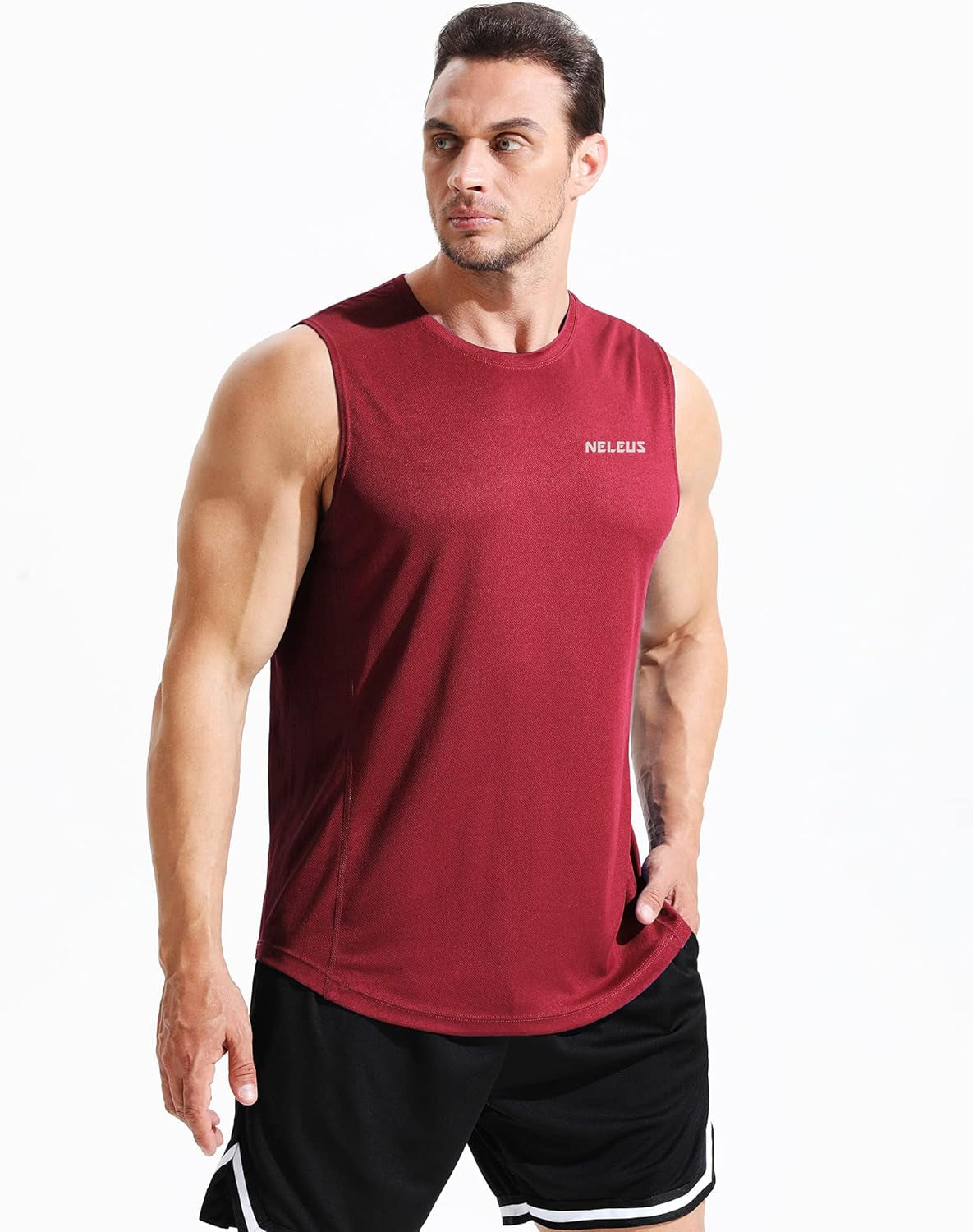 Men's Performance Dry Fit Muscle Tank for Running and Workouts