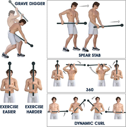 Ultimate Steel Mace Bell for Full Body Strength Training - Perfect for Muscle Building, Rehabilitation, and Stretching - Available in 5 to 30 Lbs for Men & Women