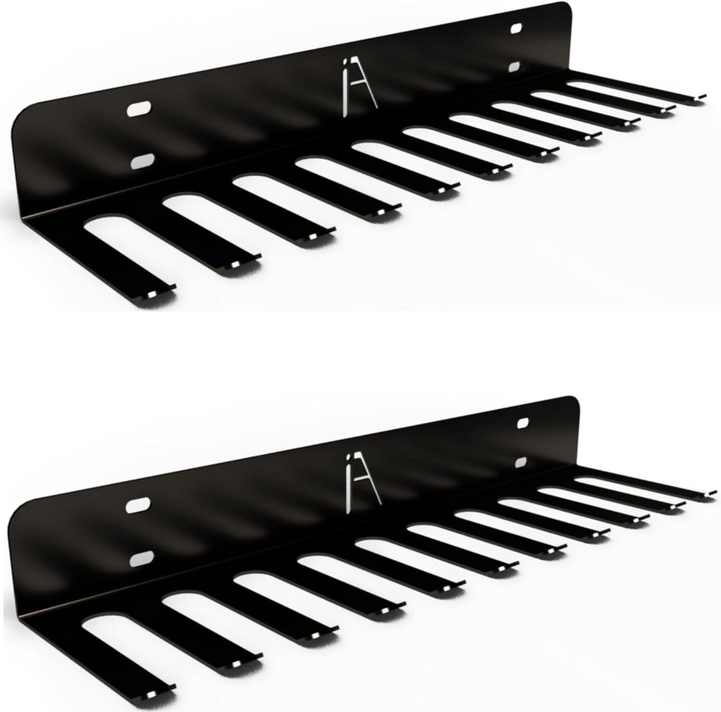 USA Omega Beast Gym Storage Rack 9 or 11 Hook Heavy-Duty Gym Wall Organizer Gym Caddy Hanger - Gym Accessory Storage - Resistance Bands, Jump Ropes, Barbells, Lifting Belts, Cable Attachments - 2Pk